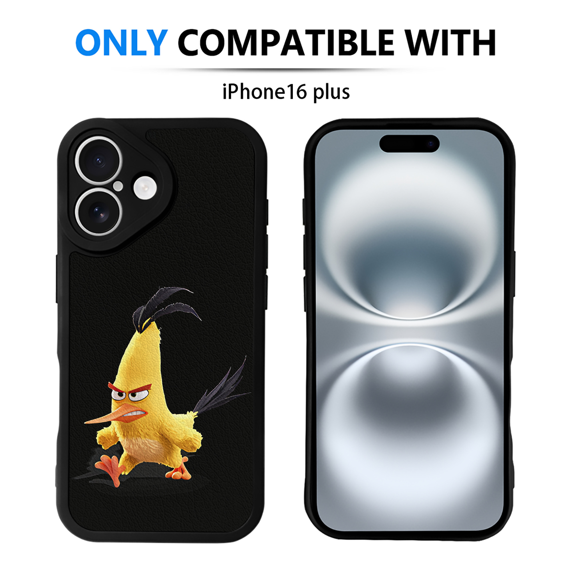 （画像用） Angry Birds アングリーバード 【iPhone 16シリーズ対応】シリコンスマホケース（レザー調） 材質：シリコン